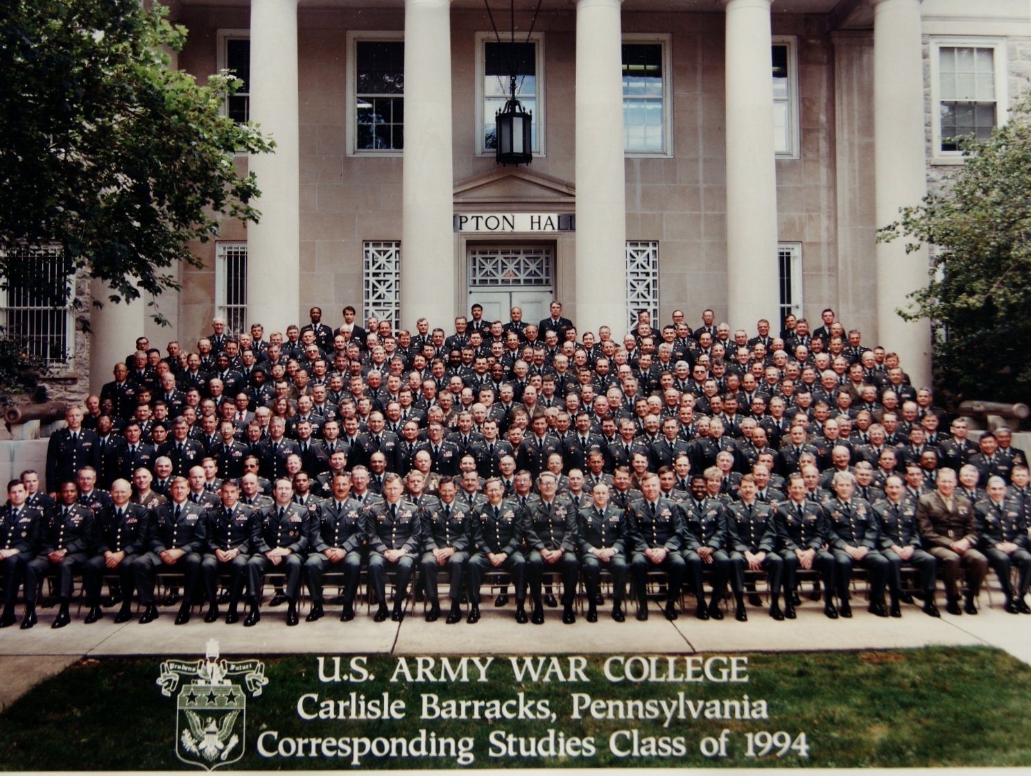 With my classmates on the steps of Upton Hall at during graduation from the Army War College in August 1994.