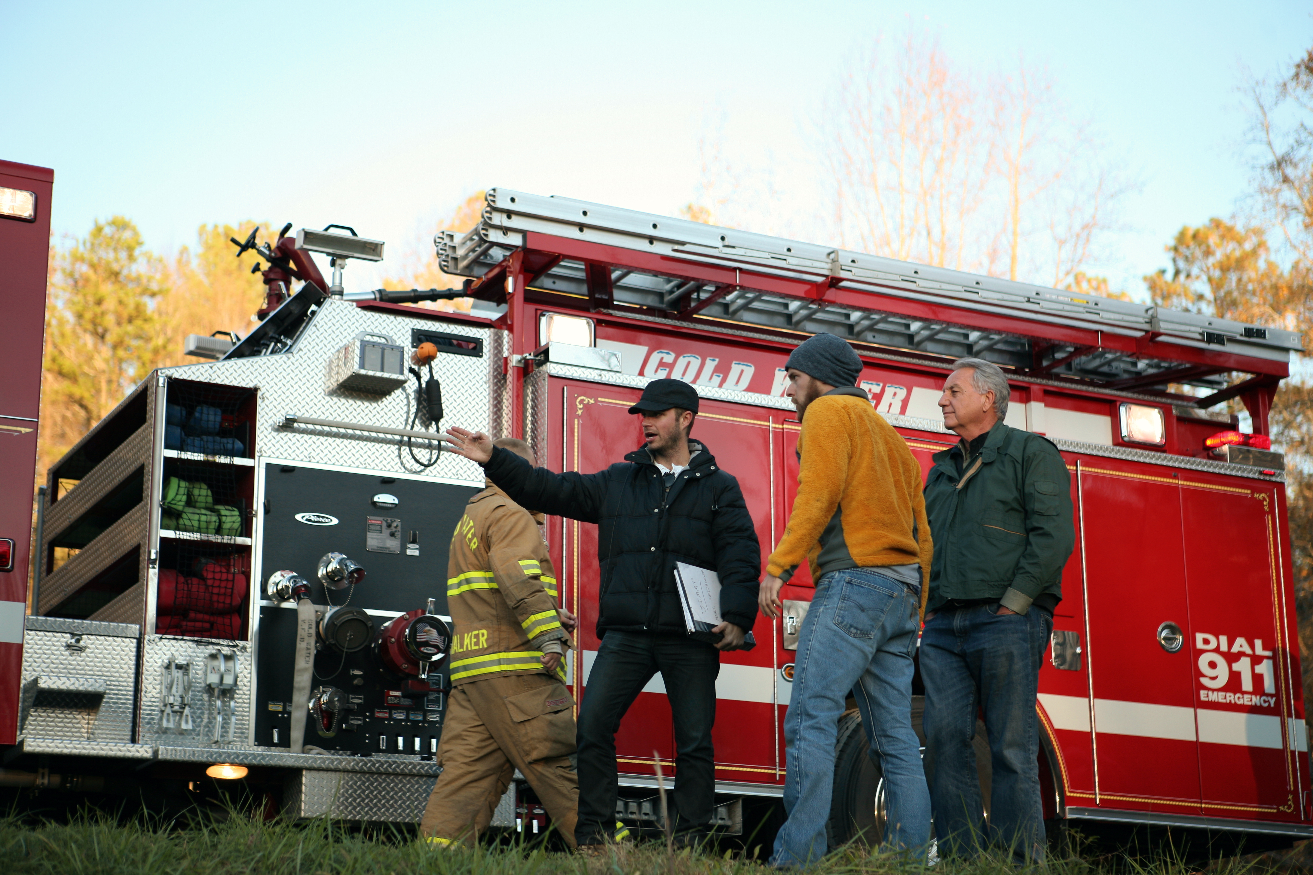 Director, Mark Freiburger on set of the film 