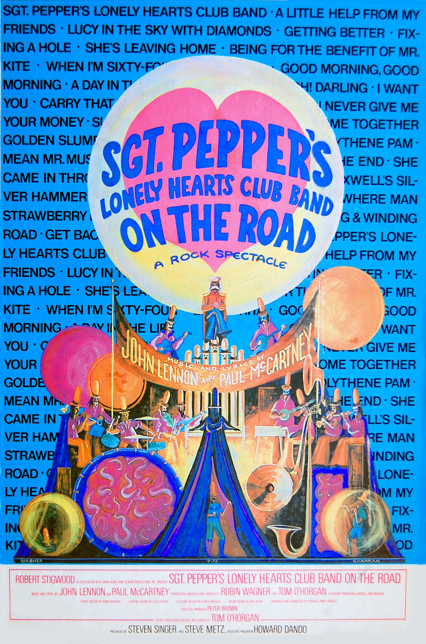 Poster: Broadway production of Beatles' Sgt. Pepper's Lonely Hearts Club