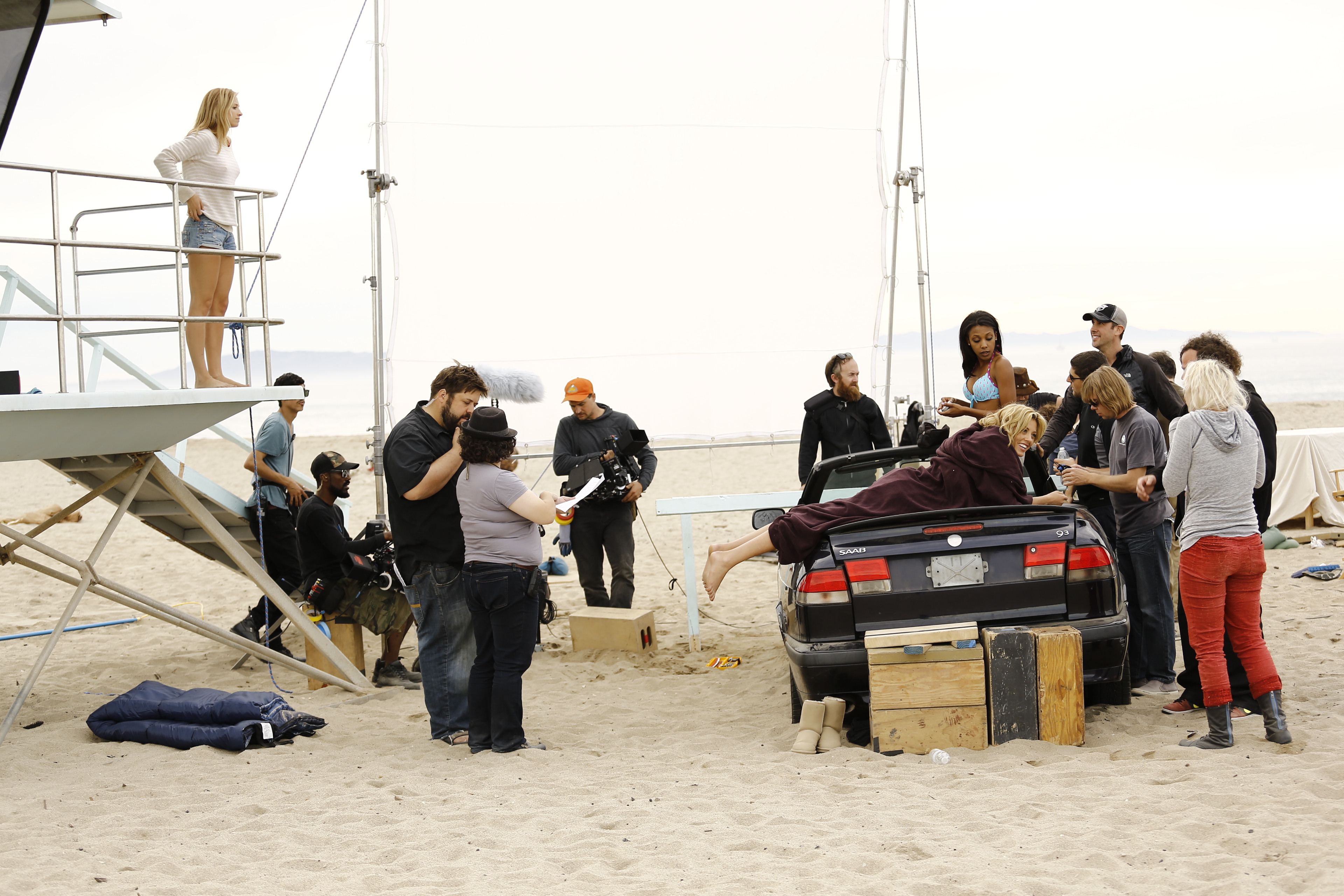 Script Supervising on the set of The Sand.