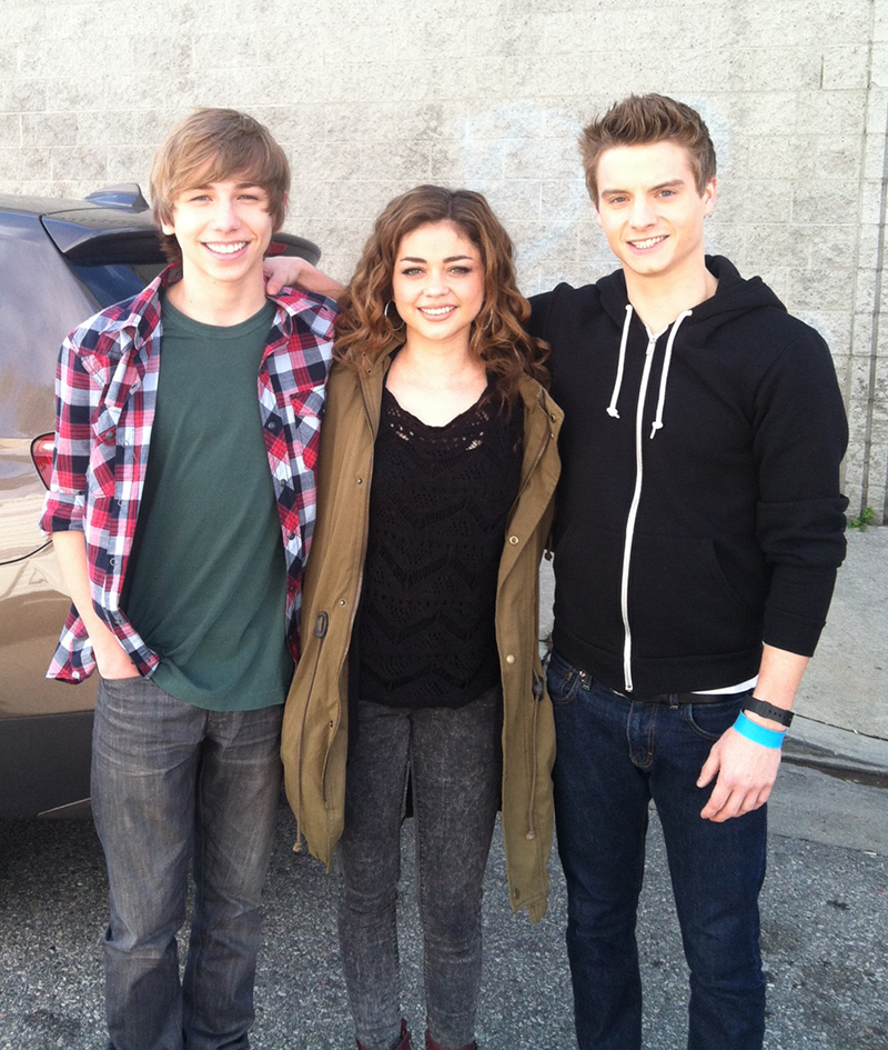Zack Roosa and Sarah Hyland working together on 