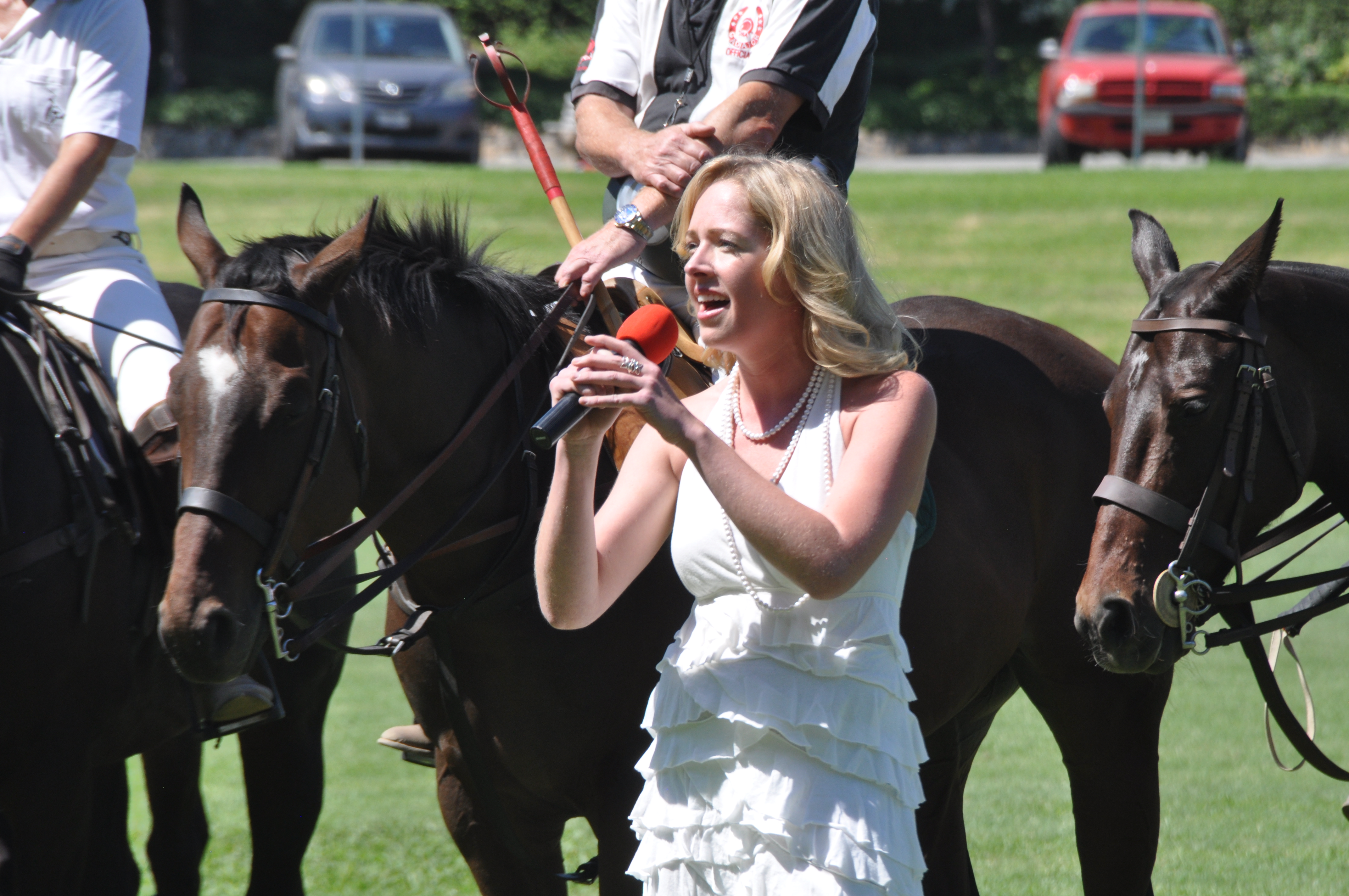 Safety Harbor Kids Charity Foundation 2013: singing The National Anthem at the opening of the Polo Match