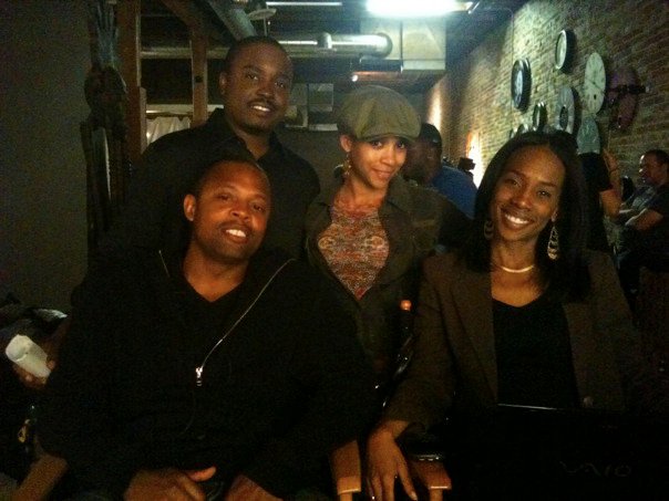 On set with Jason Weaver, ND Brown, and Veronica Nichols of TriDestined Studios