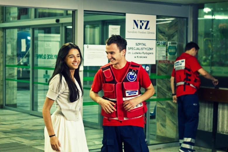 Still of Naomi Scott and Mateusz Mirek in Our Lady of Lourdes (2013)