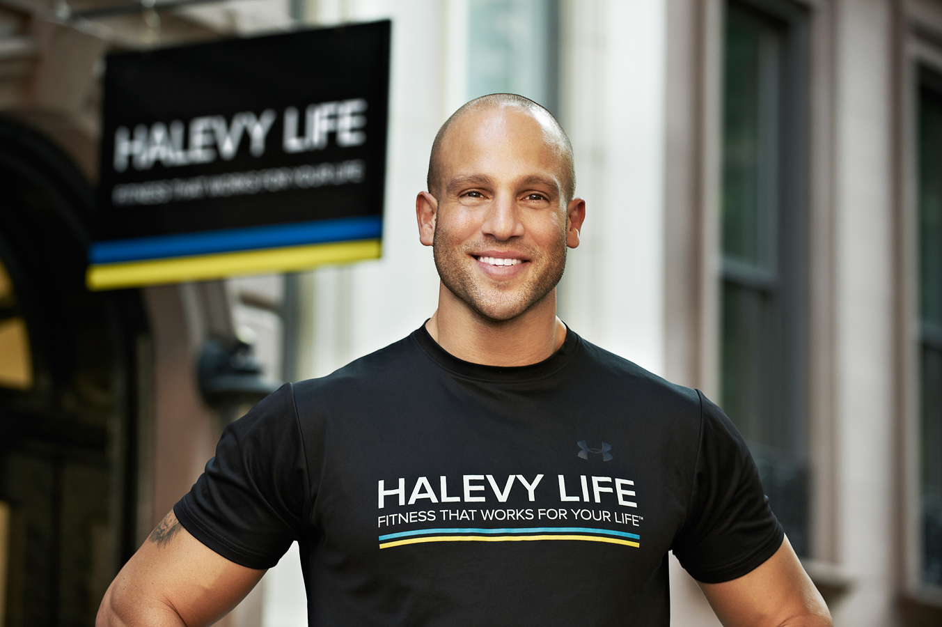 Jeff Halevy in front of his NYC gym, Halevy Life