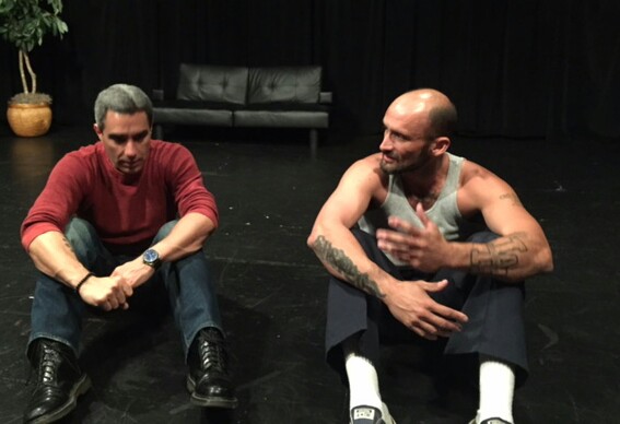 The Maestro Anthony Gilardi and I as Danny from Danny and the Deep Blue Sea. Just completed a monologue and we are going over the scene. Great life, Hippo life.