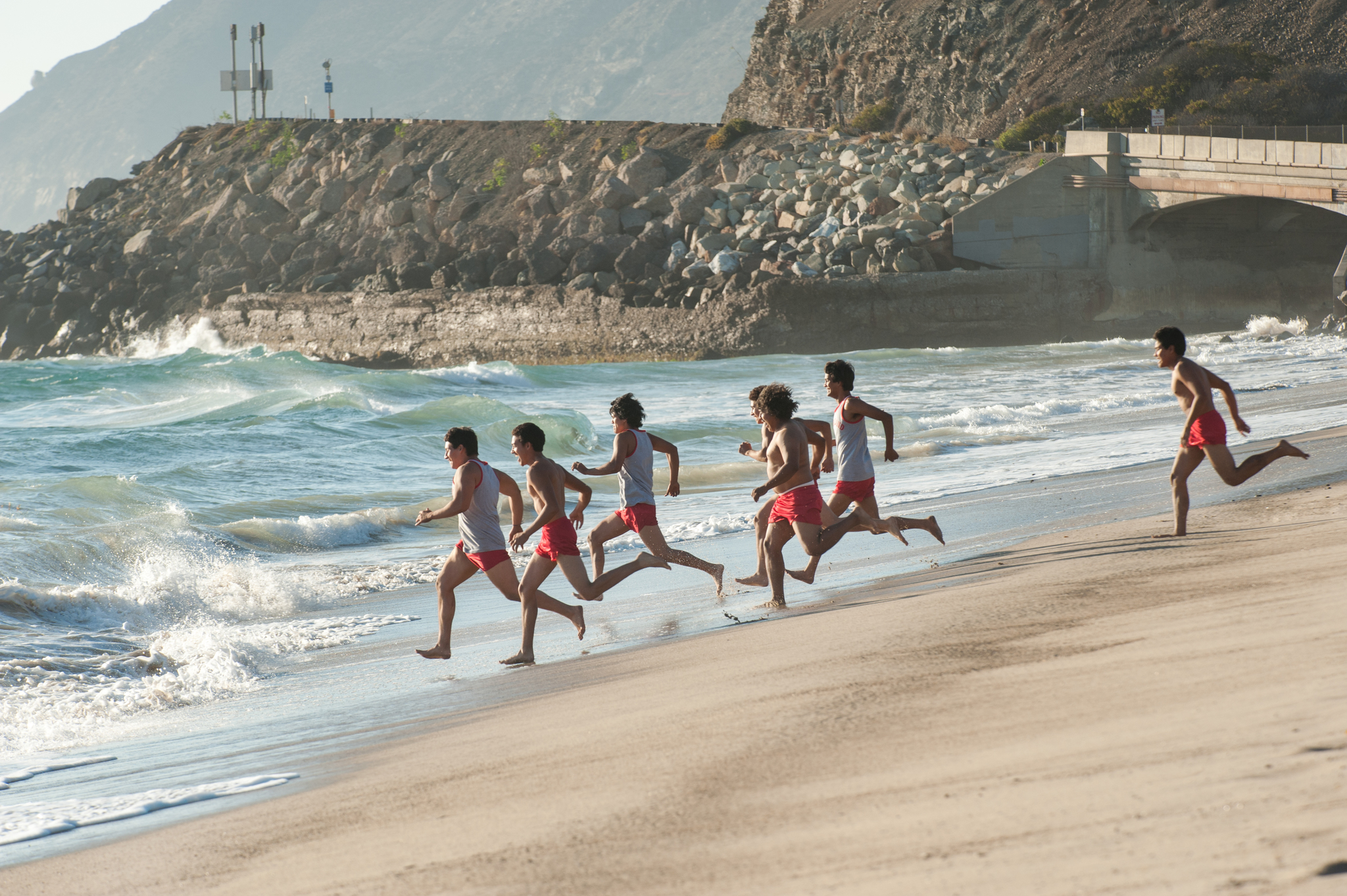 Still of Carlos Pratts, Johnny Ortiz, Hector Duran, Rafael Martinez and Sergio Avelar in McFarland, USA (2015)