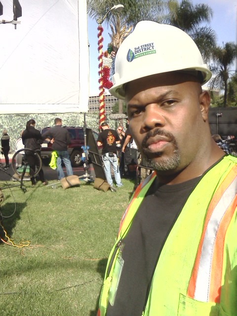 Antonio D. Charity - set of NCIS: Los Angeles