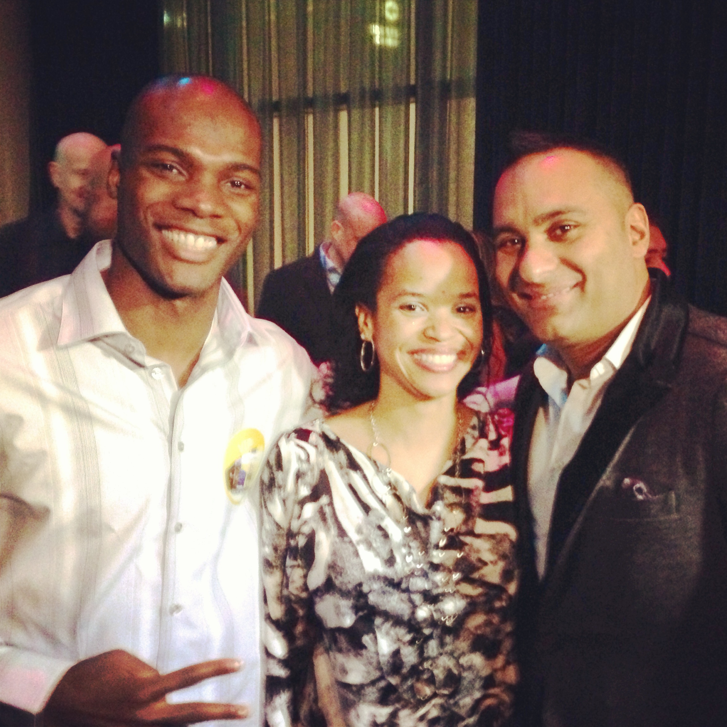 Russell Peters, the wife, and I.