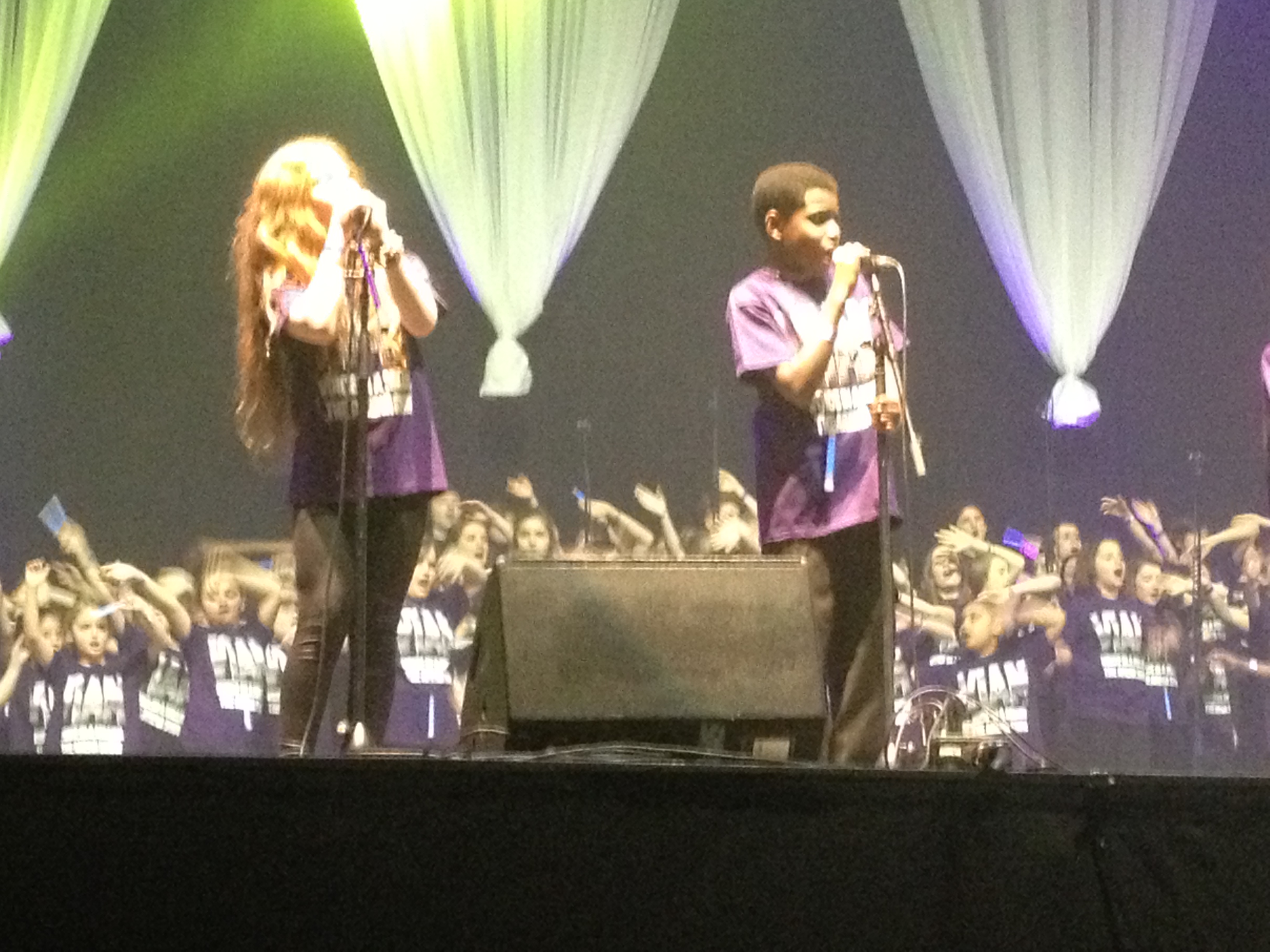 Singing at VOICE IN A MILLION, Wembley Arena, London, UK March 2013