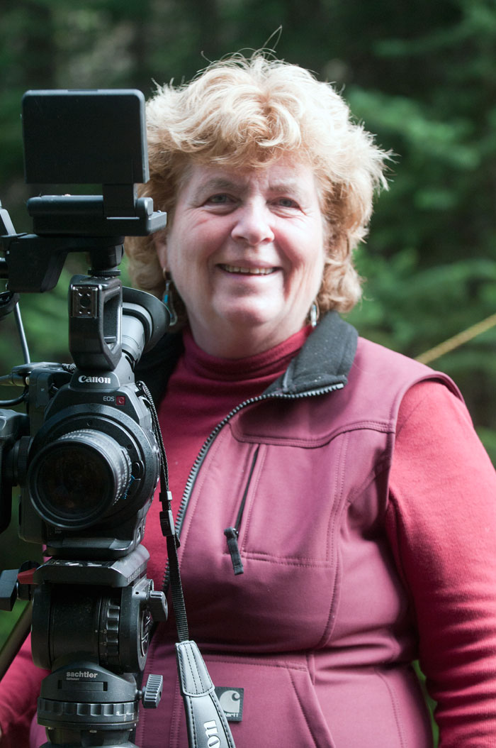 Susan Feddema-Leonard, Cinematographer on a production shoot.