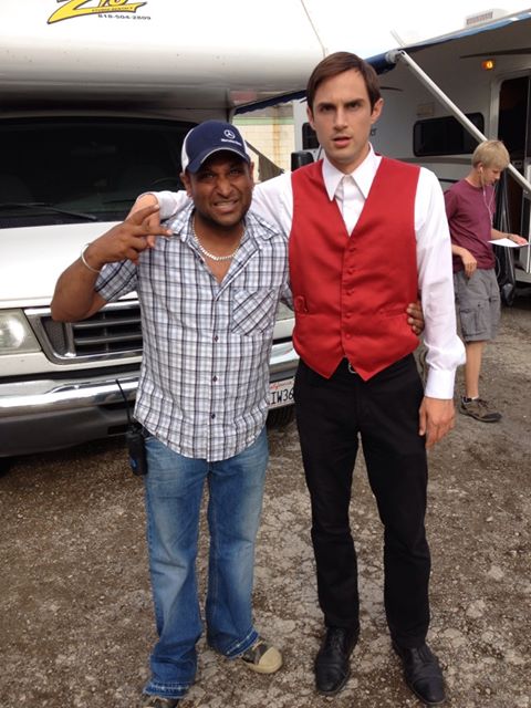 Andrew j west on set of walter