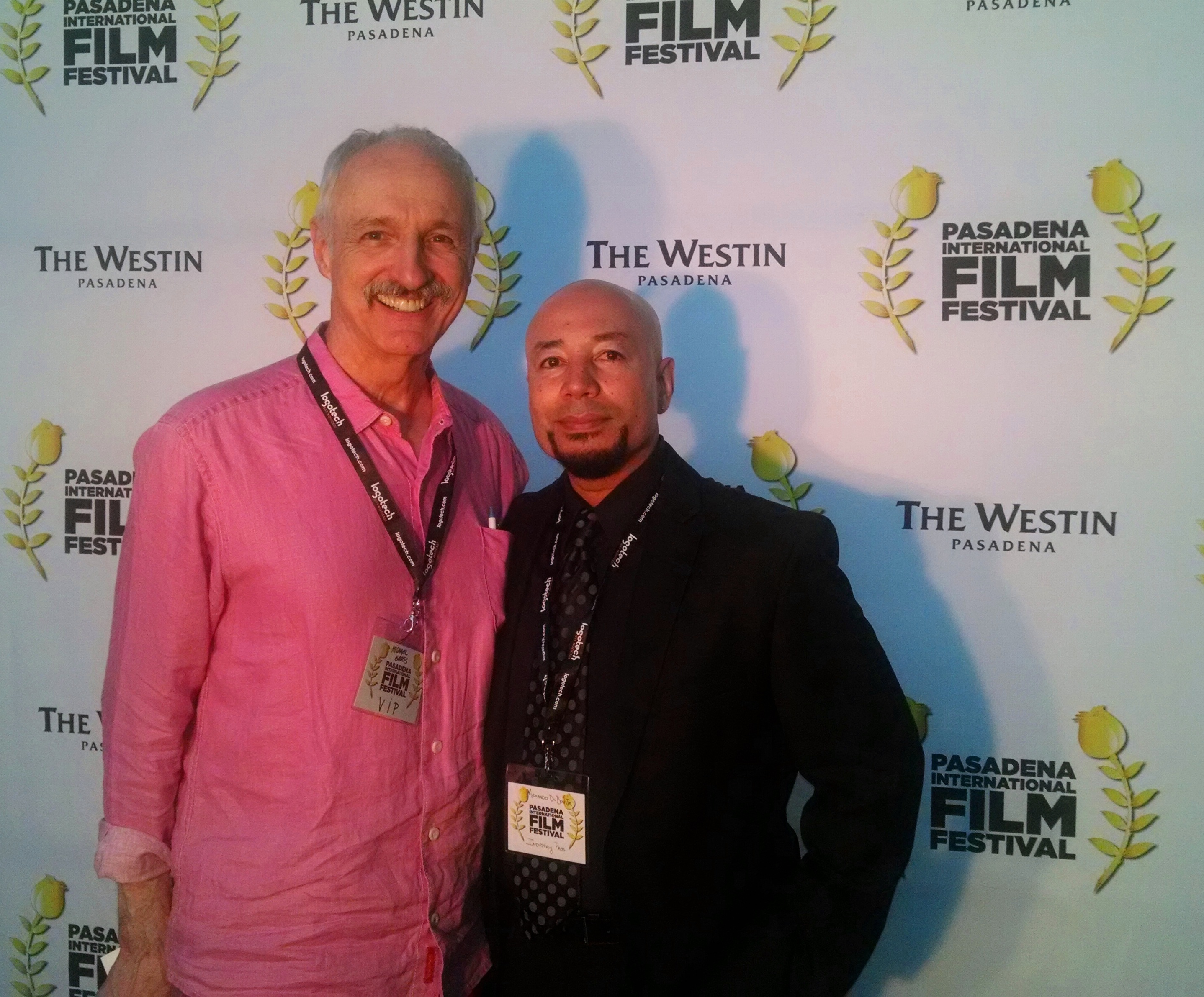The Pasadena International Film Festival 2015.Red carpet photo of Michael Gross & Armando DuBon Jr.