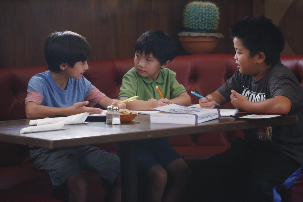 Still of Forrest Wheeler, Ian Chen and Hudson Yang in Fresh Off the Boat (2015)