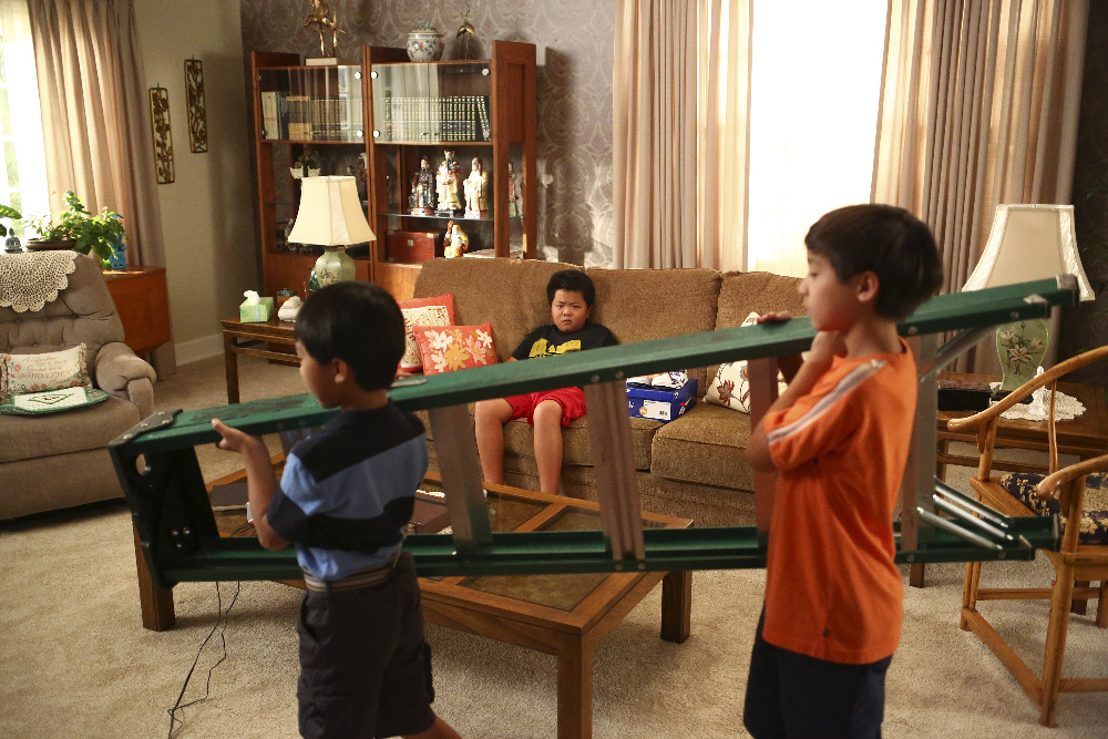 Still of Forrest Wheeler, Ian Chen and Hudson Yang in Fresh Off the Boat (2015)