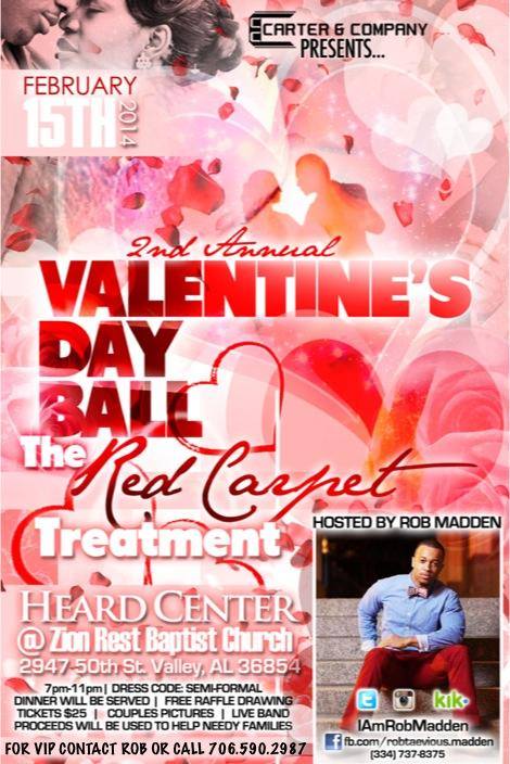 Flyer for the Valentines Ball that I hosted.