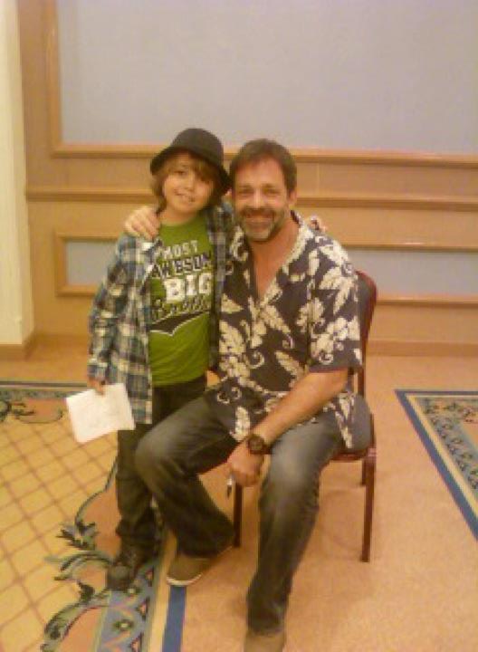 Jean Nasser with Jonathan Goldstein from Drake and Josh during the Celebrity Actors Camp.
