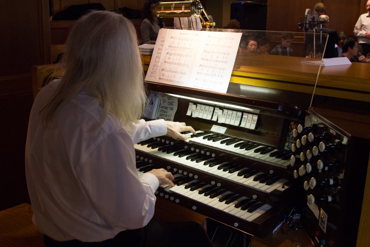 Peter at the organ