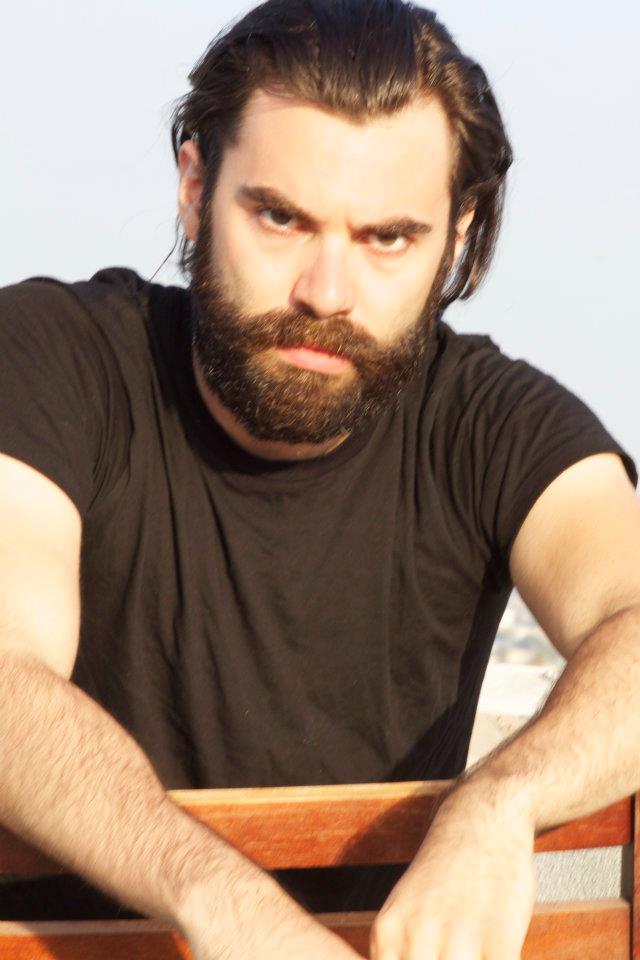 Actor Alex Bennett,beard headshot