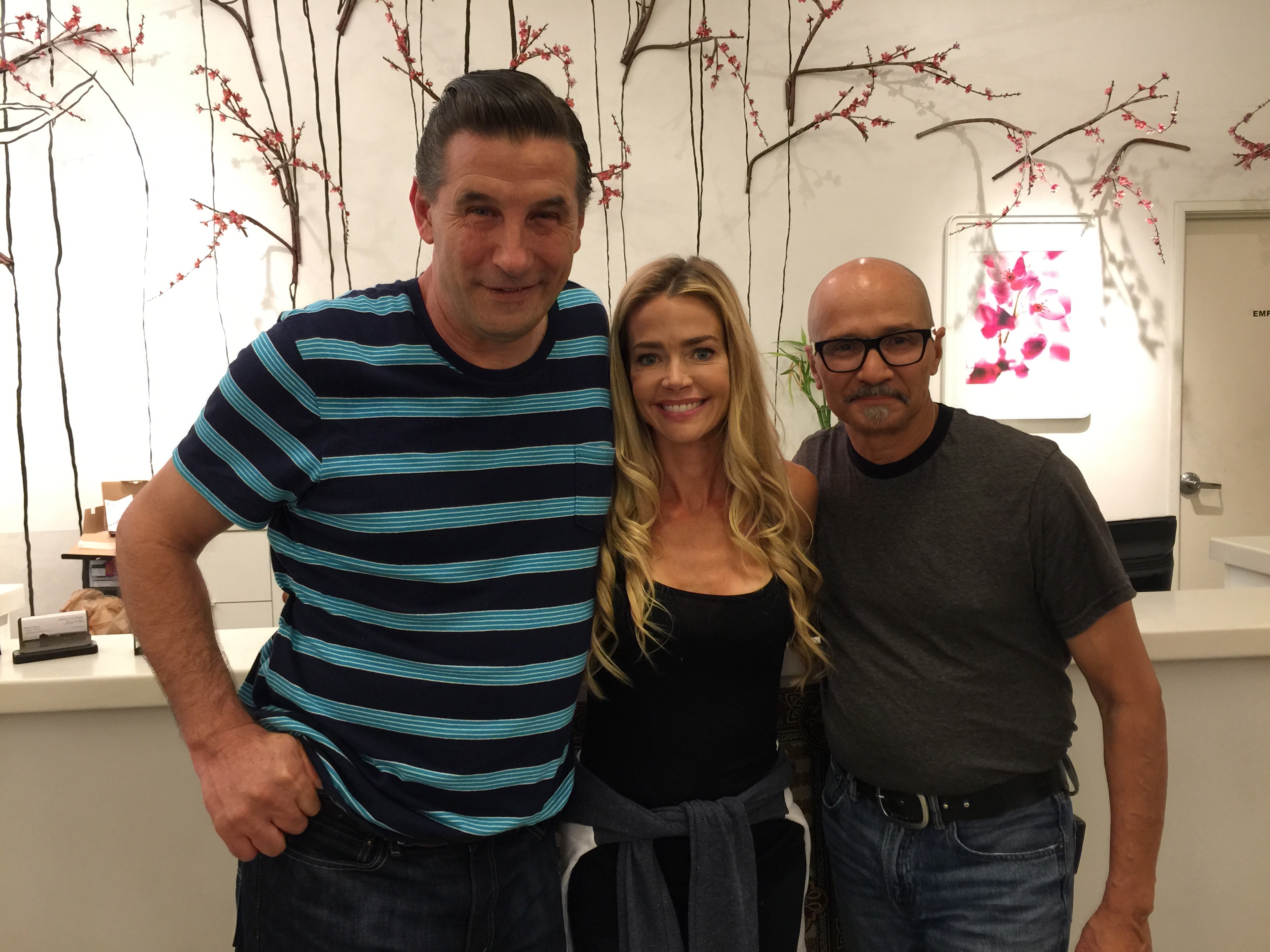 With William Baldwin and Denise Richards on the set of Christmas Trade
