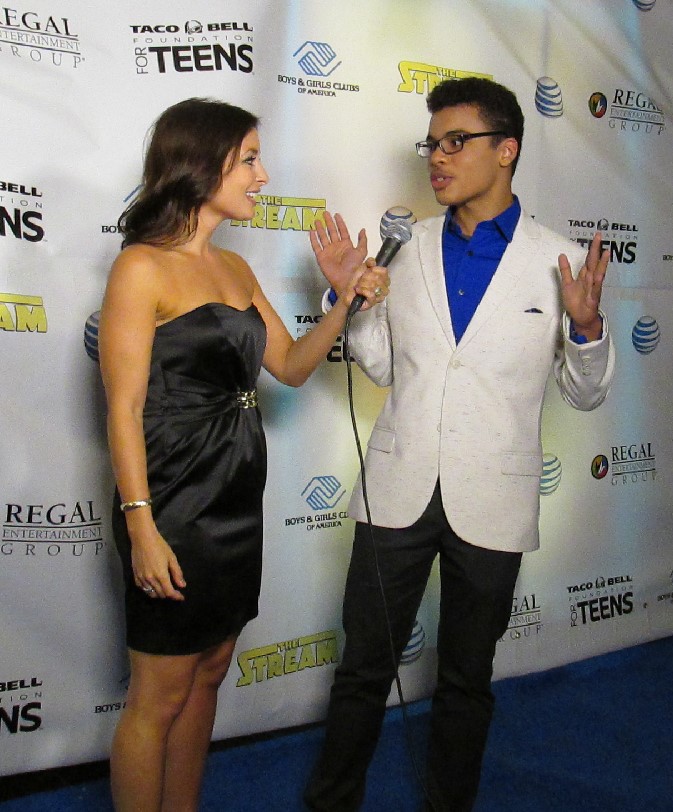 Blue carpet interview at New York premiere of The Stream.