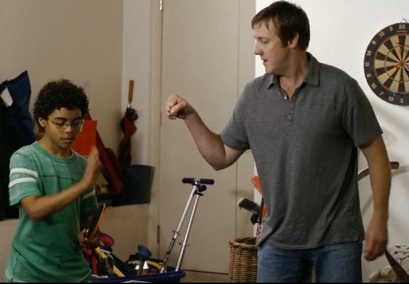 Denying actor Matty Blake a fist bump in 3D Table Tennis Sprint commercial