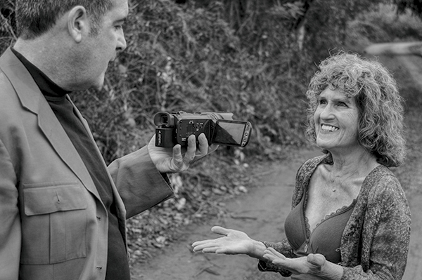 Paul interviewing the author Joan Price.