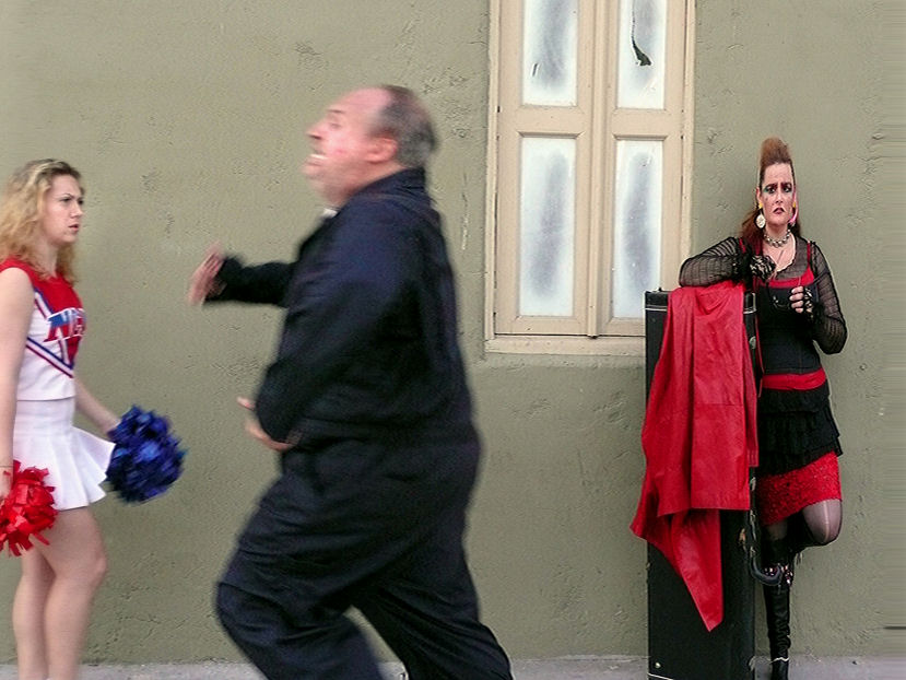 Short Film: The Smelly Janitor [ 2008 ] ~ http://www.imdb.com/title/tt1339565/ Punk Rocker Chick feels something slowly take over her senses. At this moment, it is the second before she drops her coat and instrument to RUN after the Lead!