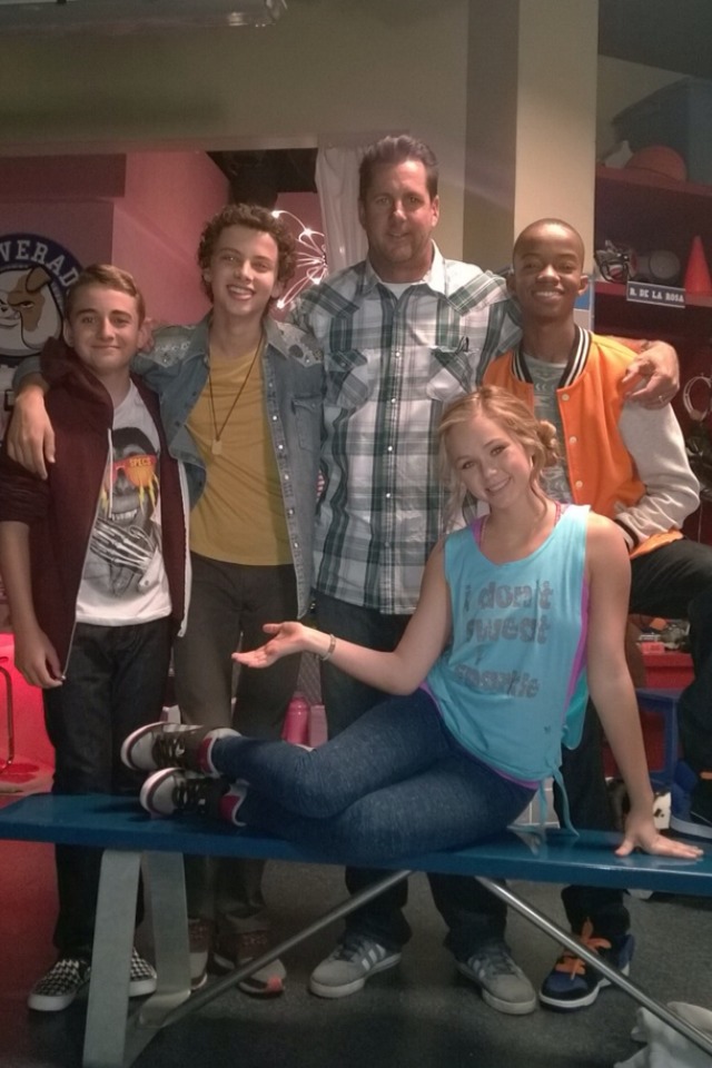 Brec Bassinger on set Bella and the Bulldogs