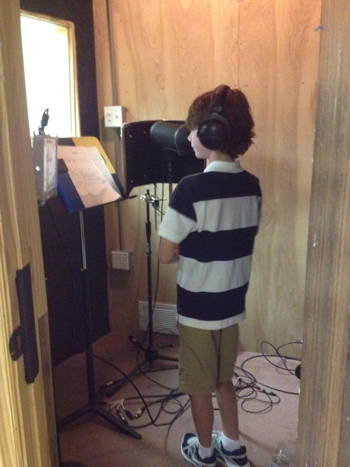 In the recording studio for ADR on 