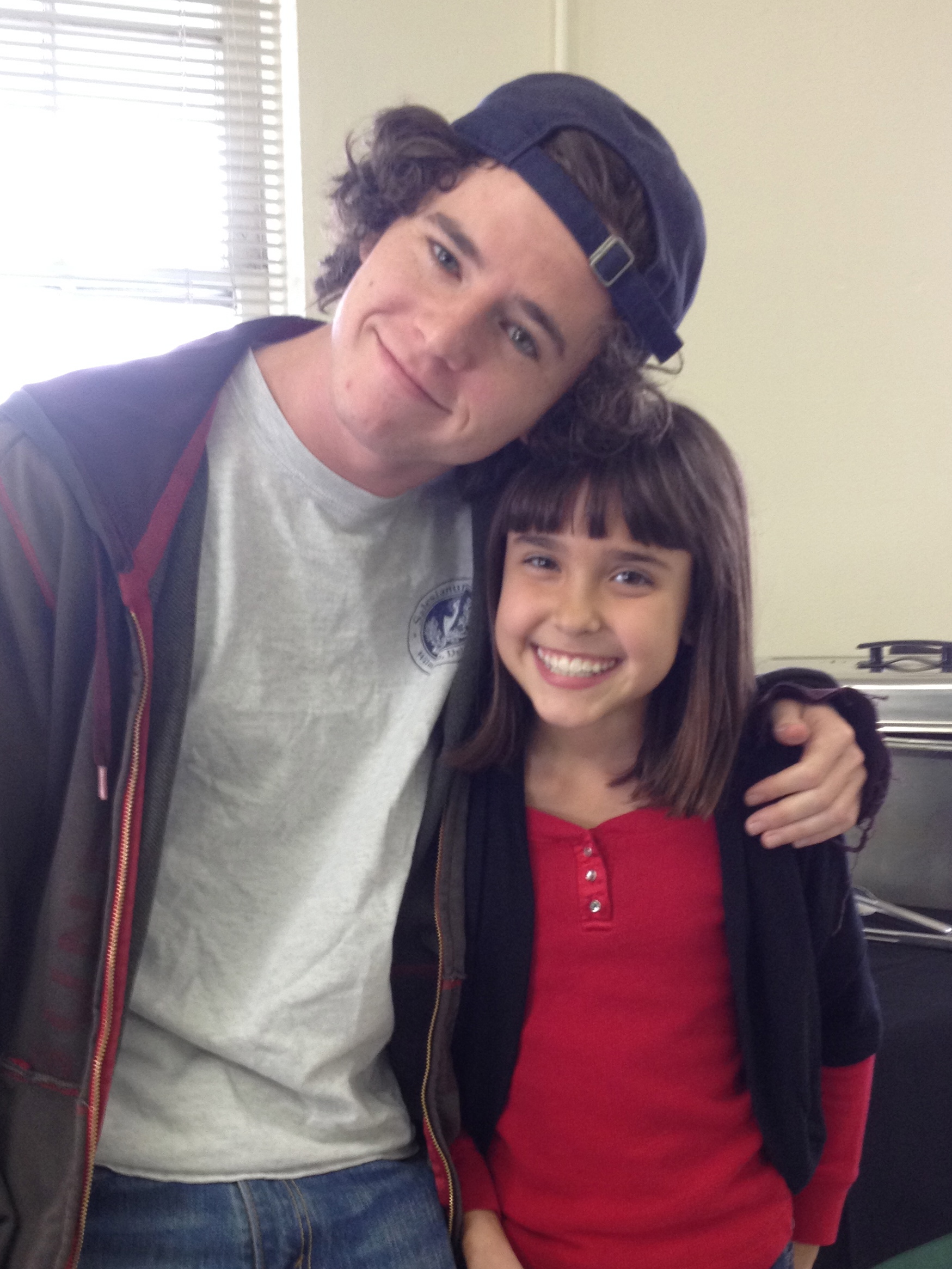 Molly Jackson and Charlie McDermott on the set of The Middle.