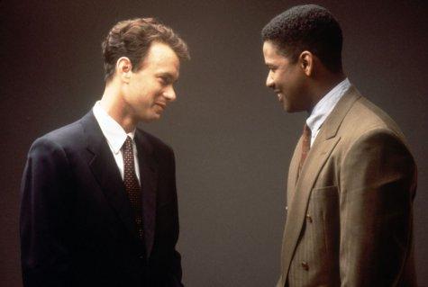 Tom Hanks and Denzel Washington in Philadelphia (1993)