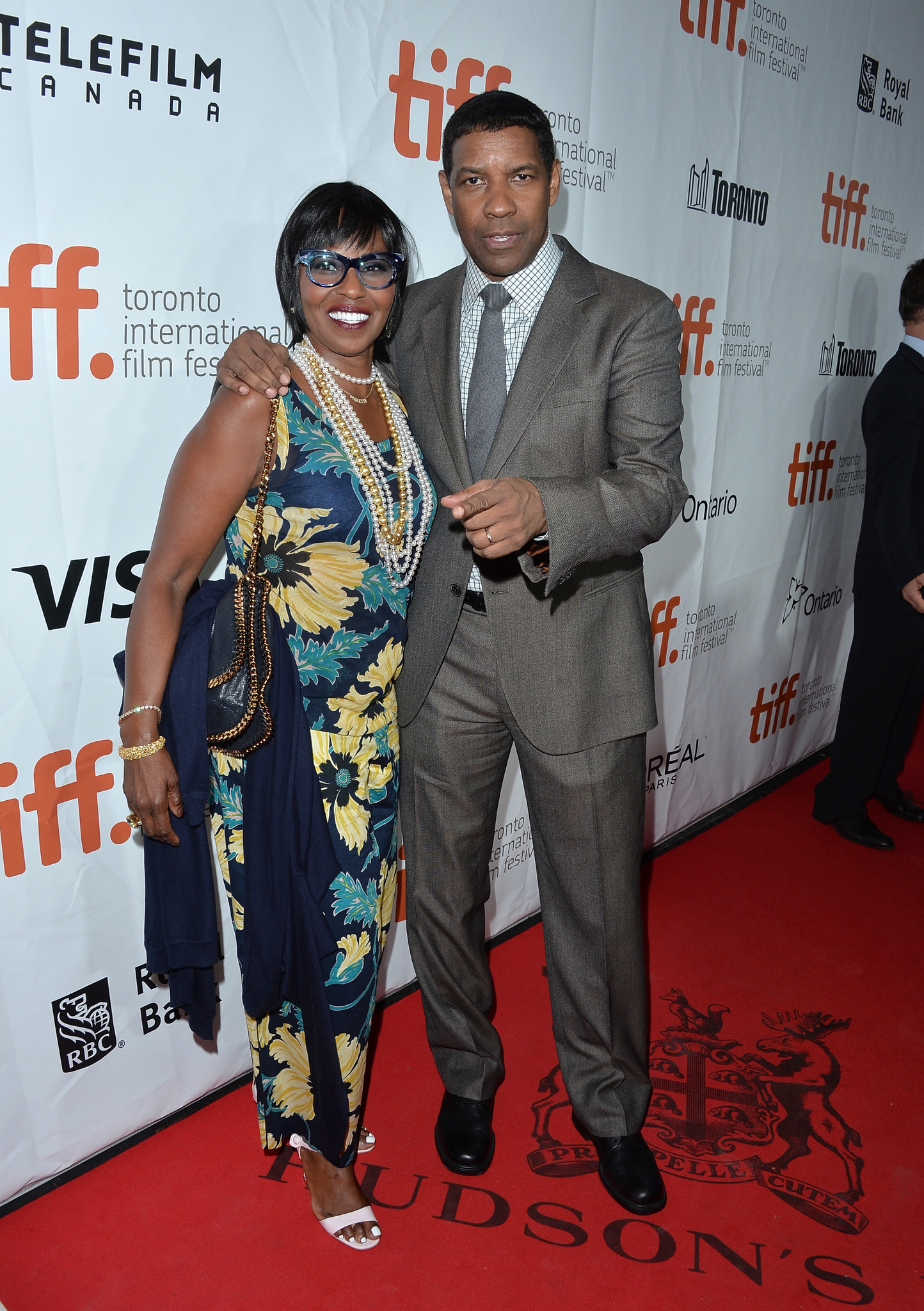 Denzel Washington and Pauletta Washington at event of Ekvalaizeris (2014)