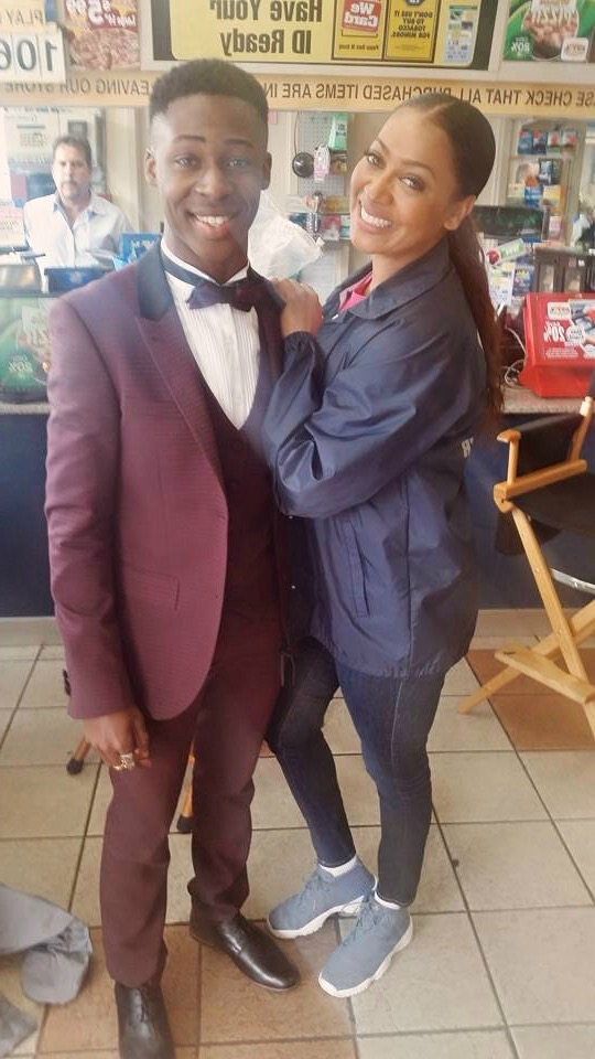 Elijah Boothe & La La Anthony on location for A&E Unforgettable.