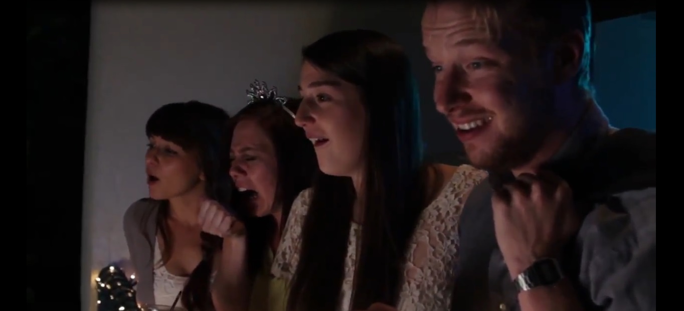 Still of Chelsea Kwoka, Paul Stanko, Mary Rachel Gardner and Kalyna Leigh in A Night Without Friends (2015)