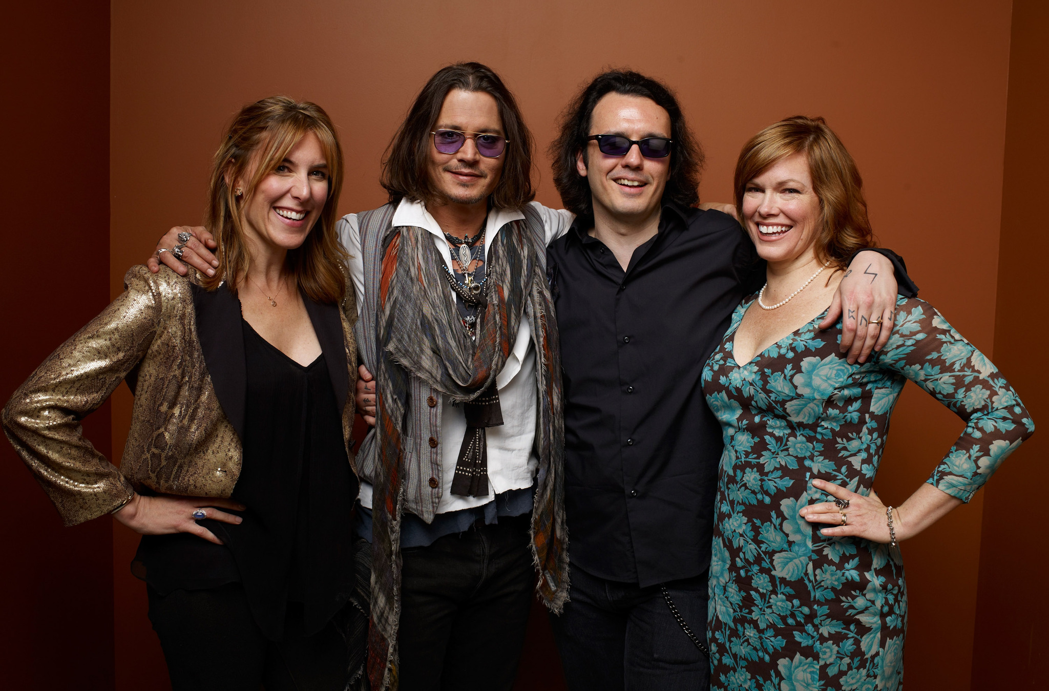 Johnny Depp, Damien Wayne Echols, Amy Berg and Lorri Davis at event of West of Memphis (2012)