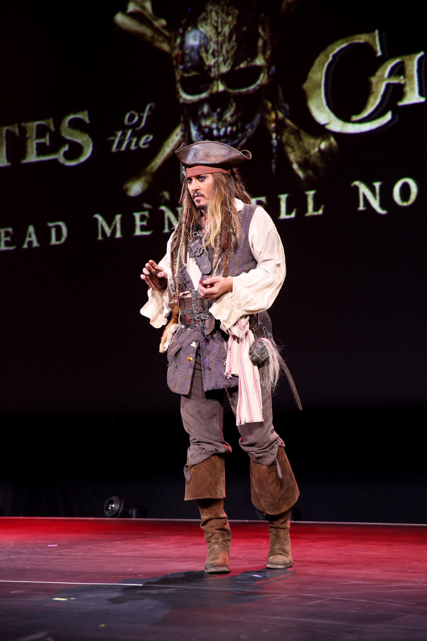 Johnny Depp at event of Pirates of the Caribbean: Dead Men Tell No Tales (2017)