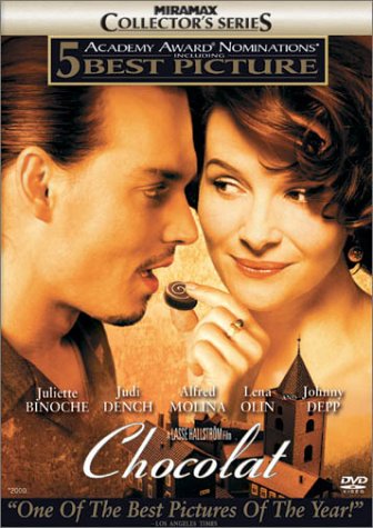 Johnny Depp and Juliette Binoche in Sokoladas (2000)