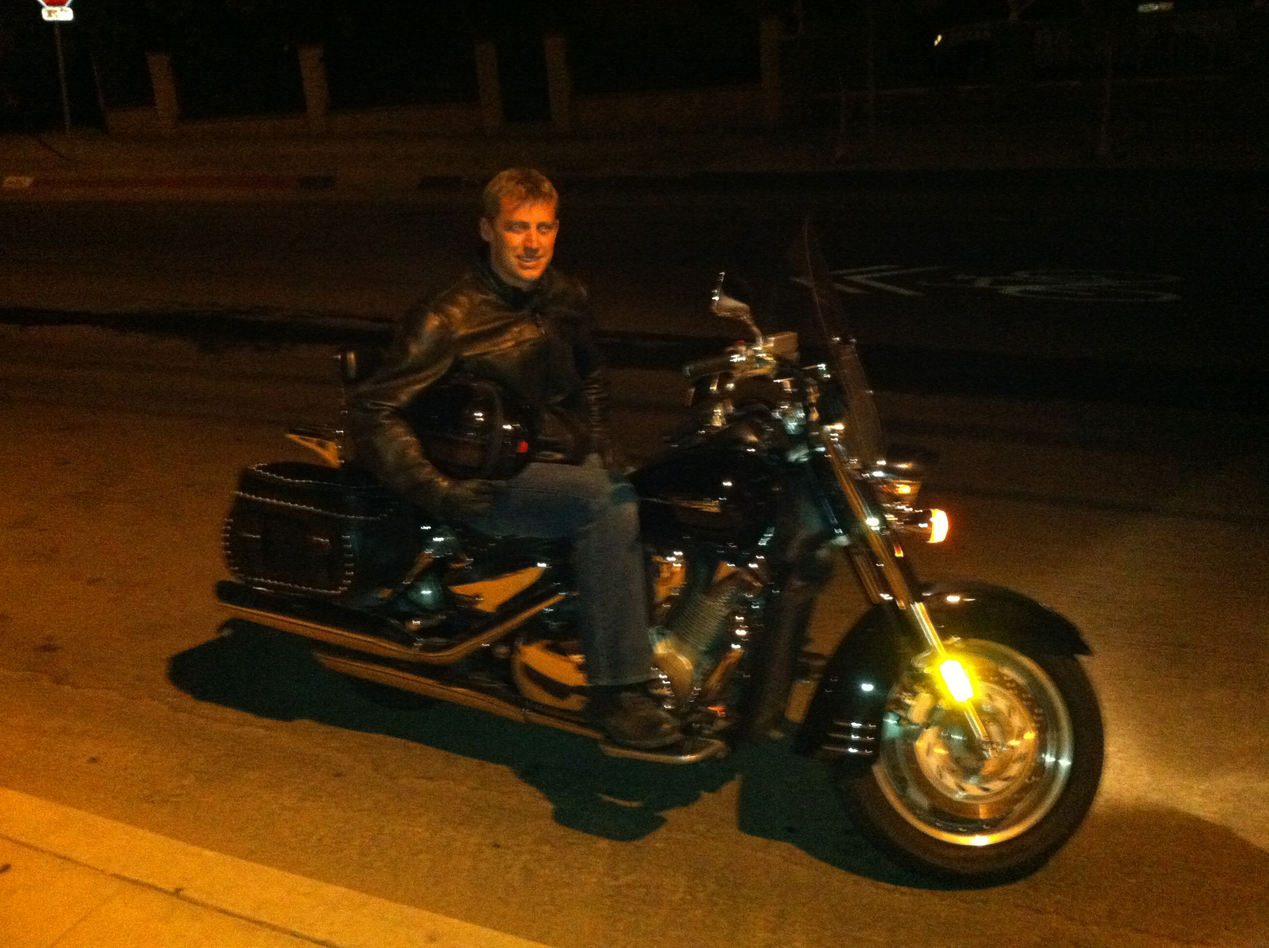 Centurion A.D. Night shoot - Movie set. Motorcycle stunt driver.
