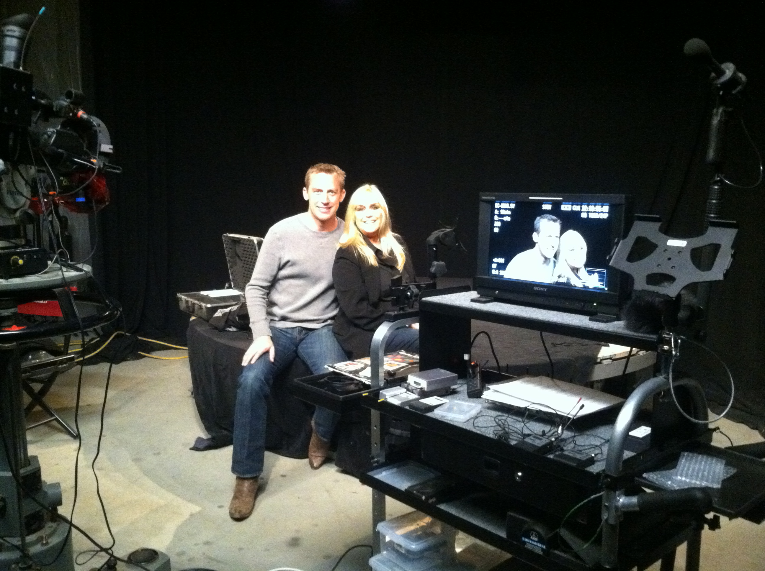 On set with Actress Catherine Hickland