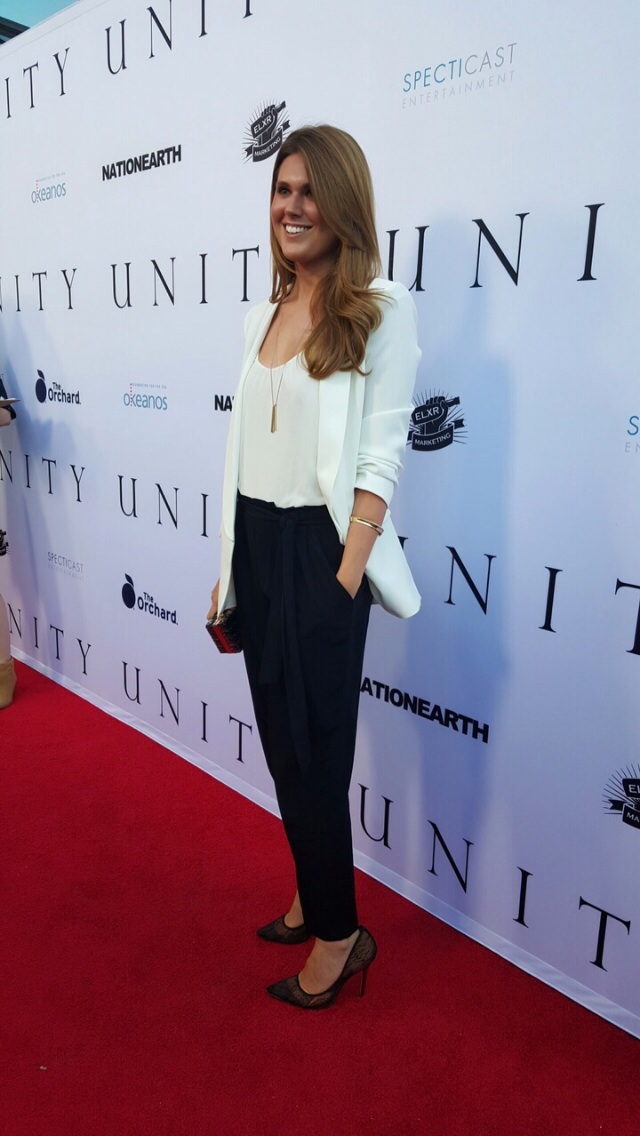 At the premiere of Unity