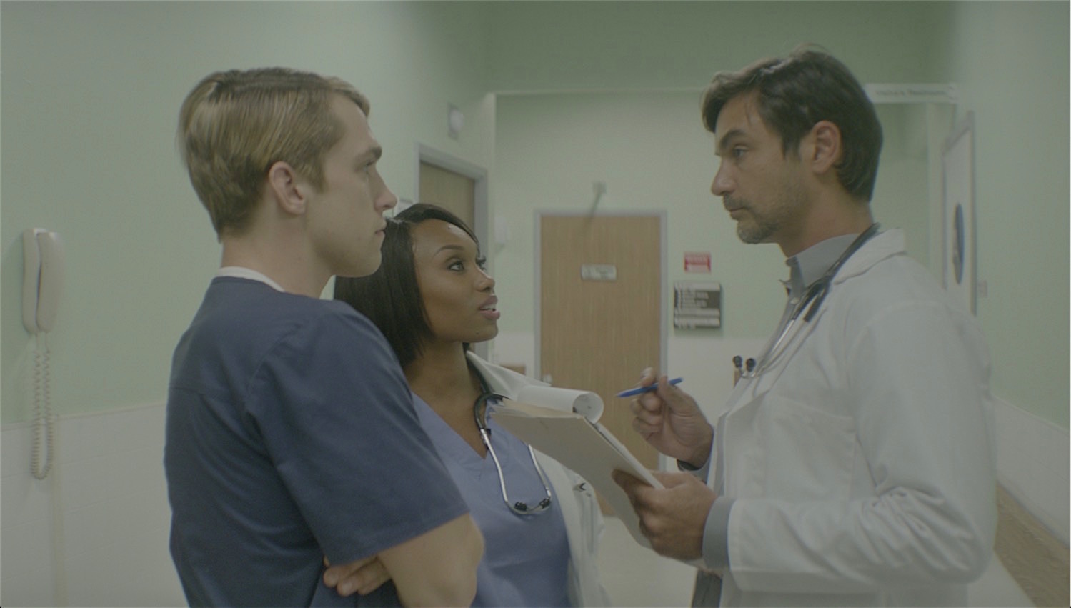 Angell Conwell, Konstantin Lavysh, George Loomis in Caretakers (2015)