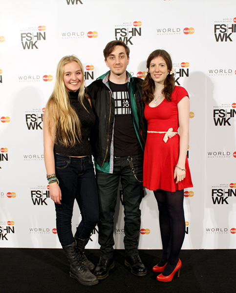 Kira Murphy, Austin MacDonald and Cleo Tellier on the red carpet of the World MasterCard Fashion Week 2015