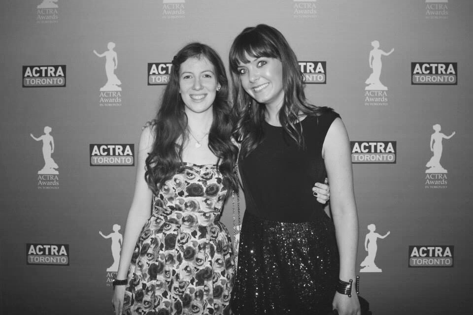 Katie Uhlmann and Cleo Tellier at the 2015 ACTRA awards