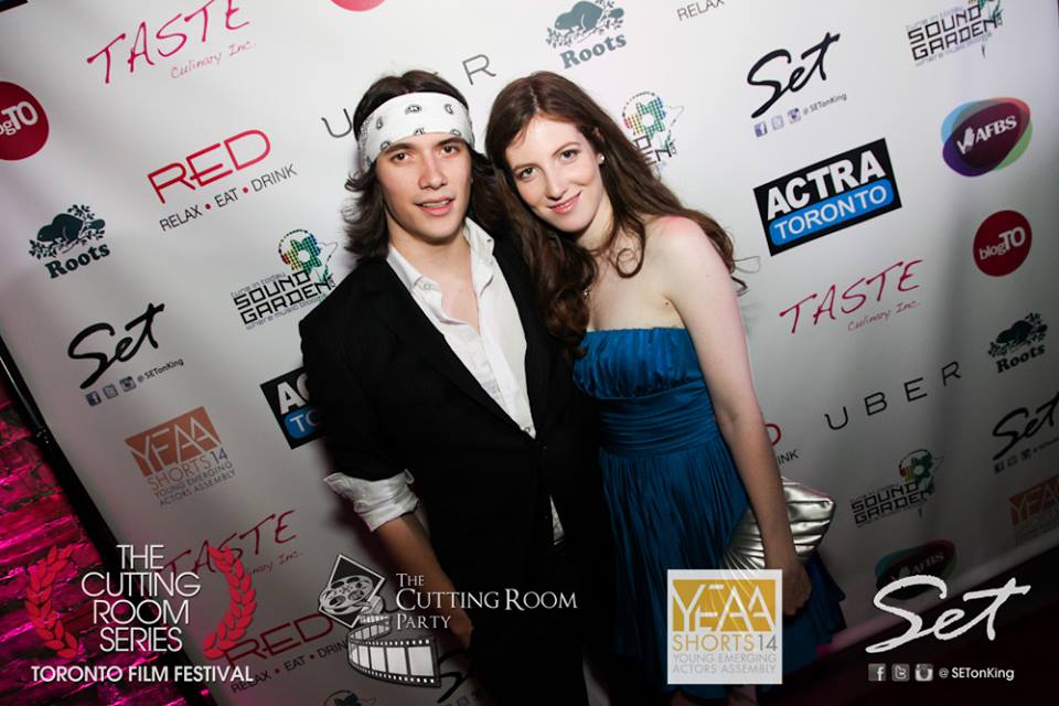 Cleo Tellier and Mathew Murray at the 2014 ACTRA red carpet for TIFF