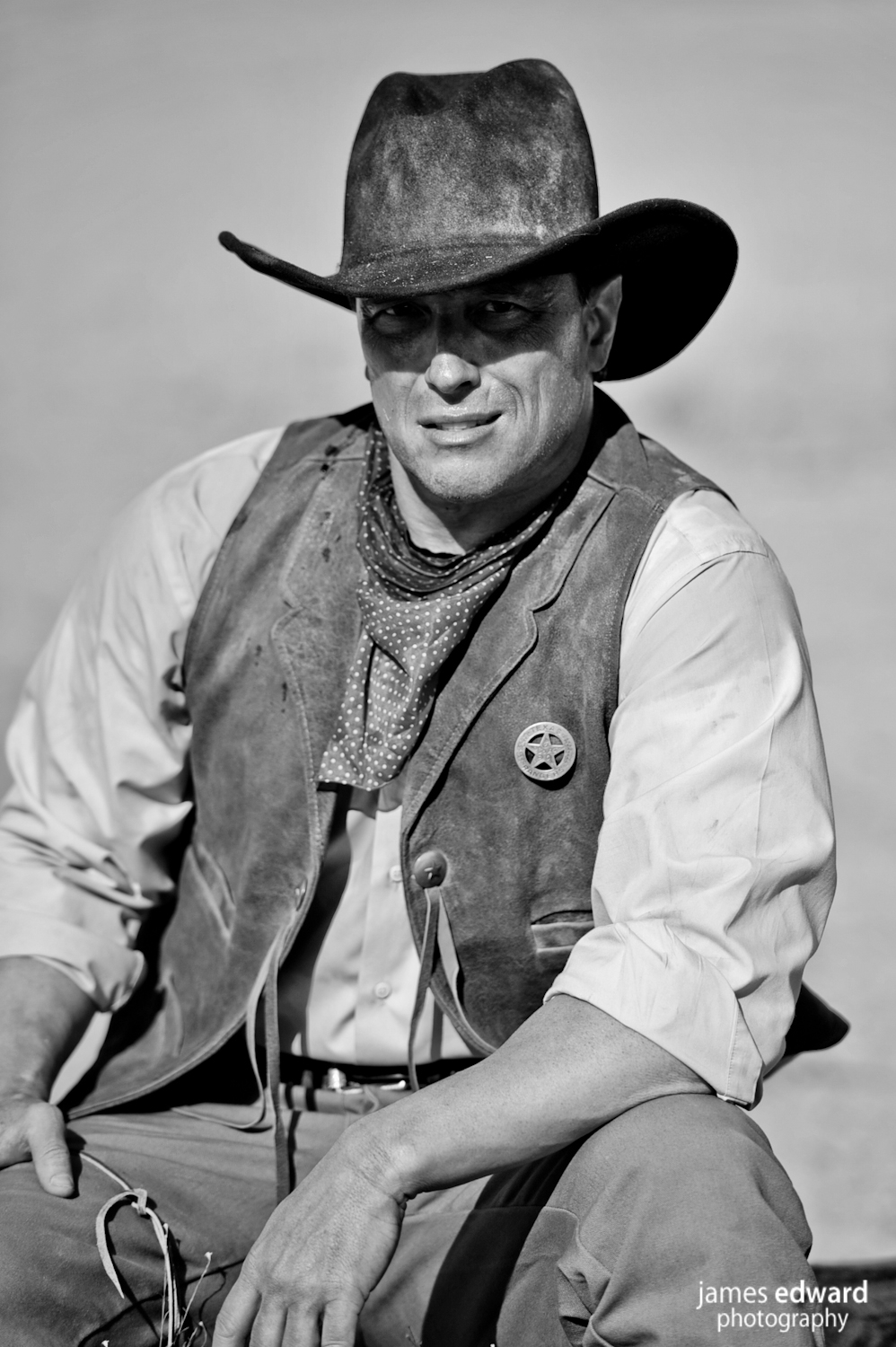 Texas Ranger photo shoot, Robert Johnson, Robert J Johnson, actor, print model, Dallas
