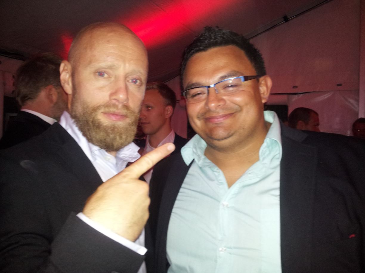 Cato and Aksel Hennie at the Filmfestival 2013 in Norway, Haugesund