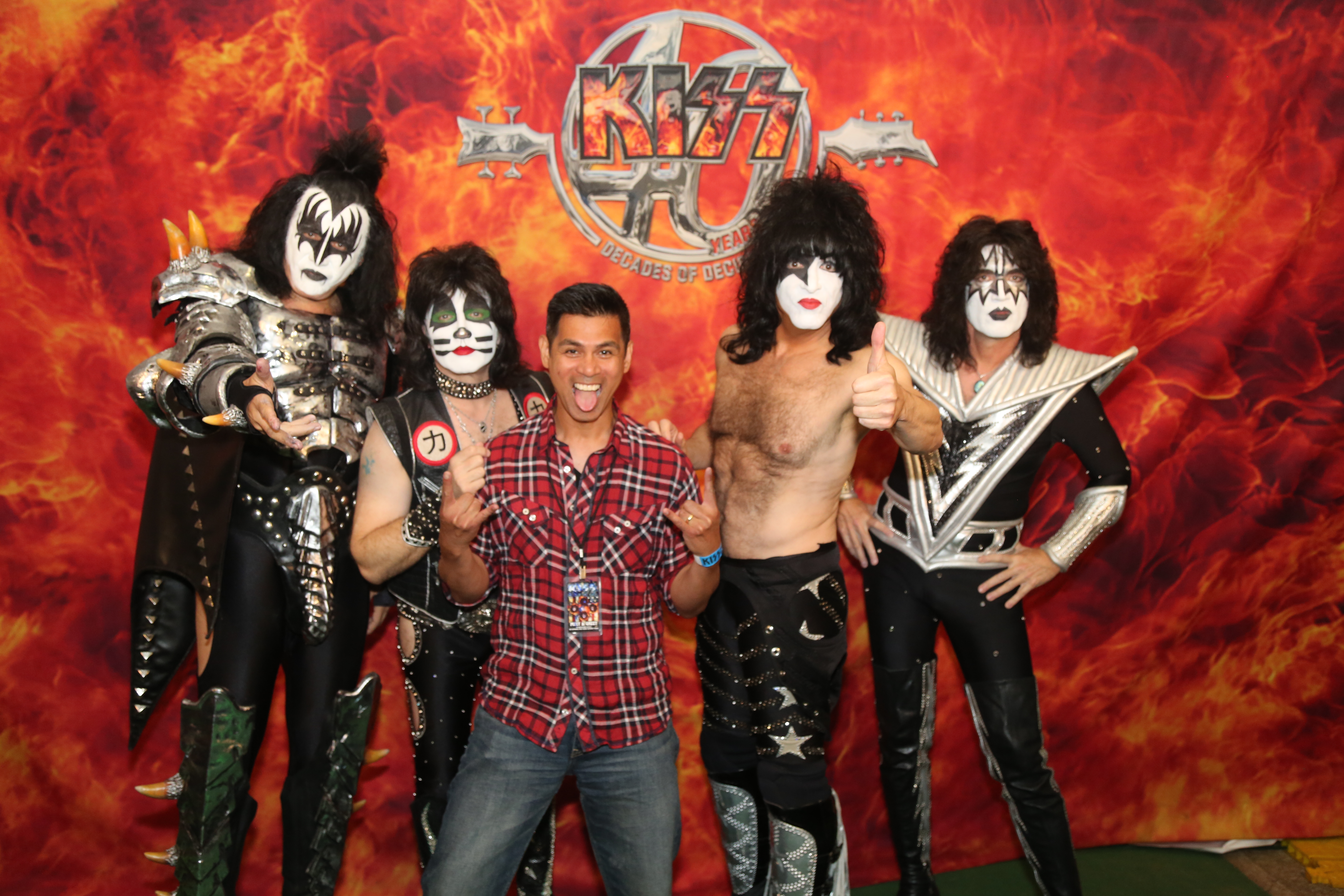 KISS band members Gene Simmons, Eric Singer, Paul Stanley, Tommy Thayer (l-r)