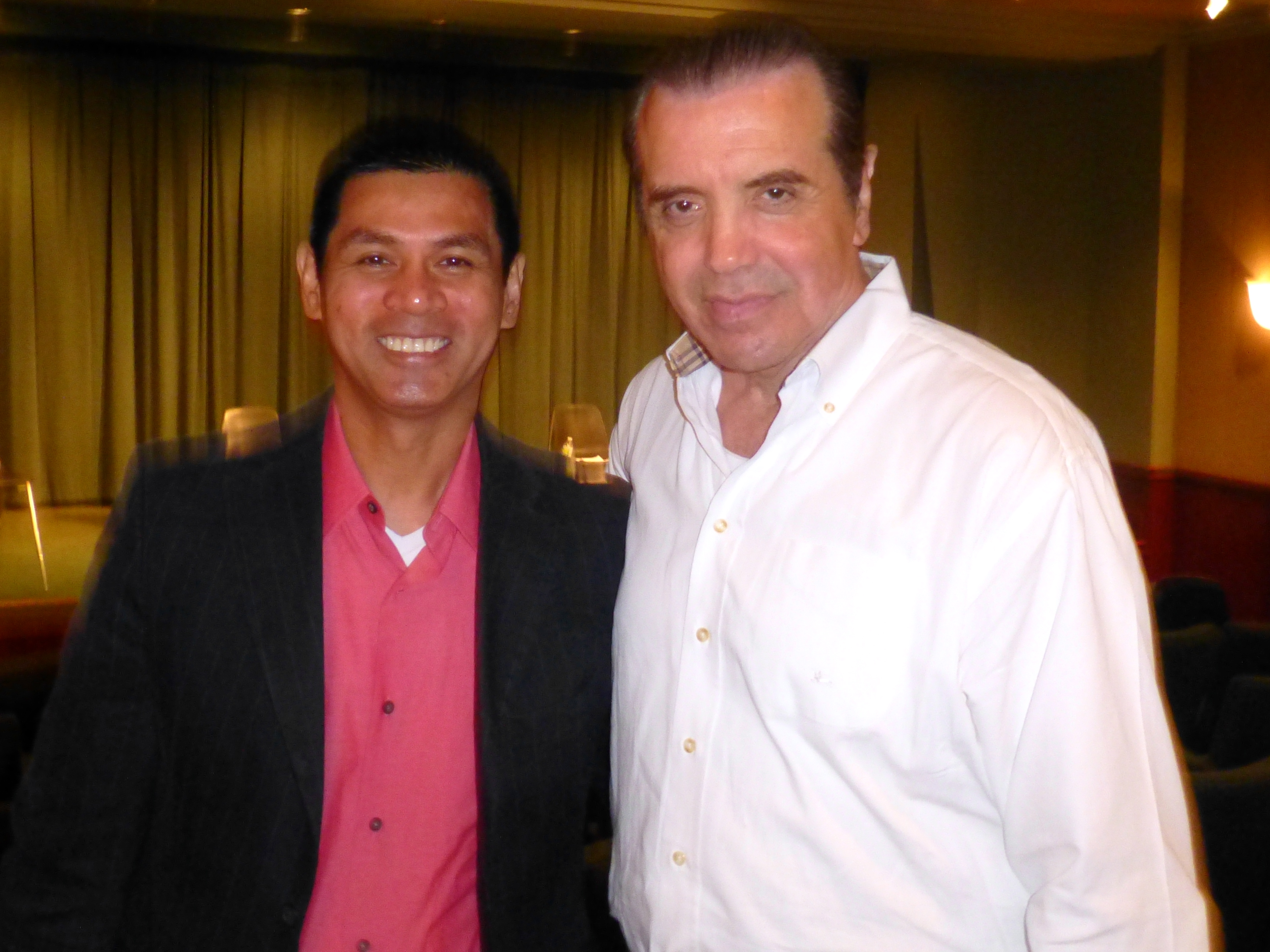 Chazz Palminteri after a reading of his new play Human at the Tribecca Film Center in NYC destined for Broadway to be directed by Jerry Zaks