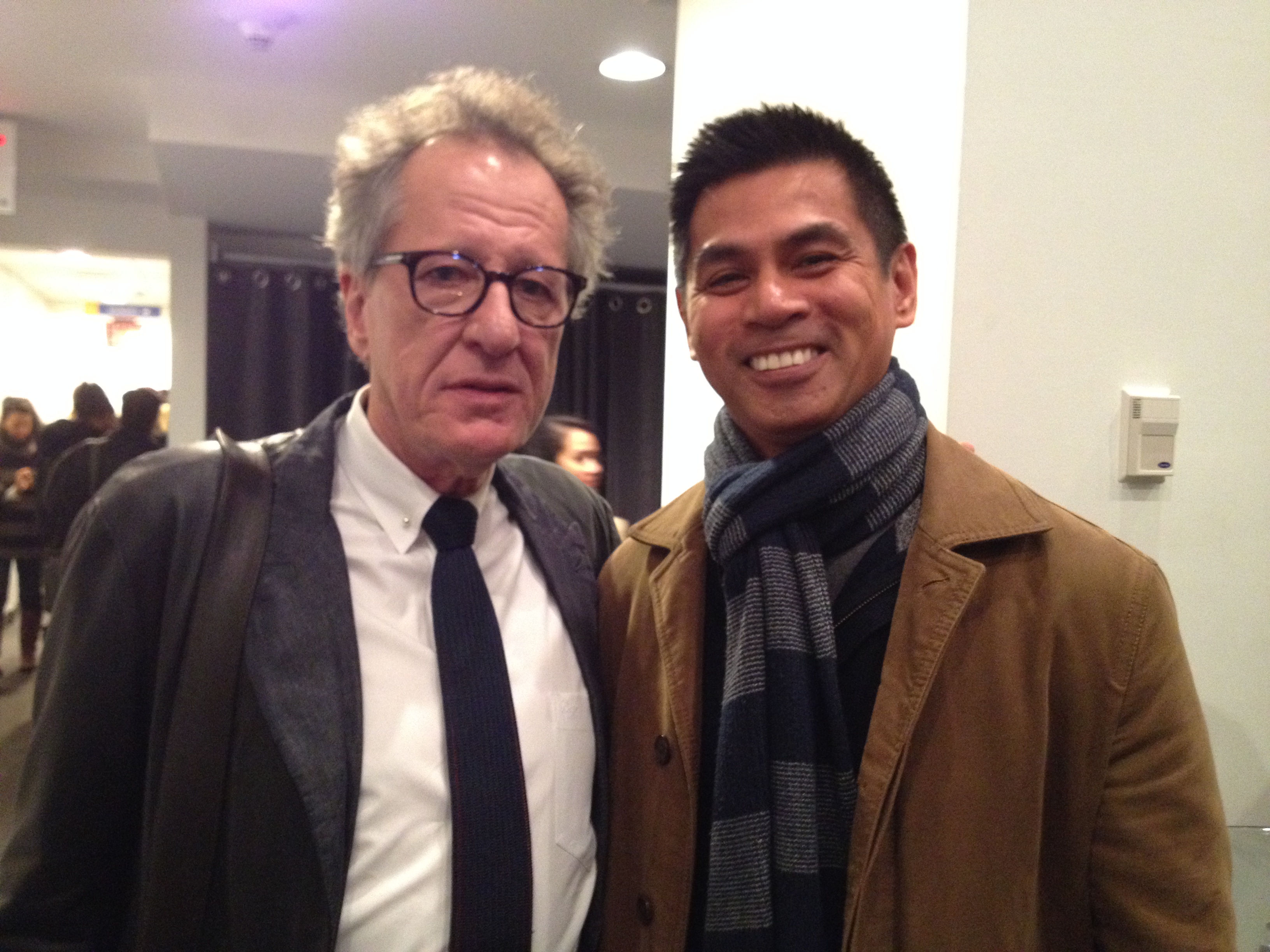 Geoffrey Rush after screening of The Book Thief in NYC